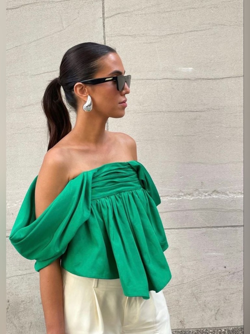 Hellessy Ondria Off the Shoulder Bustier Top